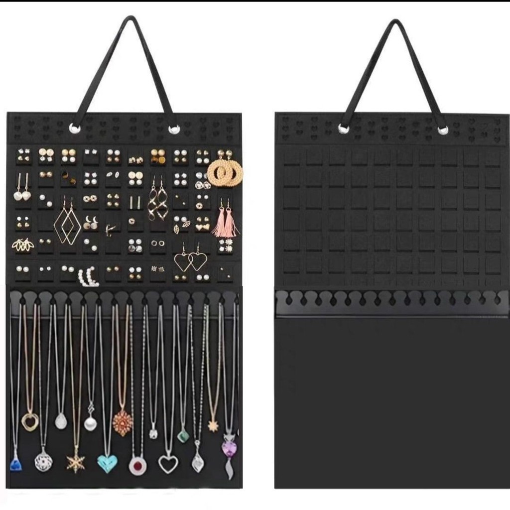 [1822คอลเลกชันคน] เครื่องมือที่มีประโยชน์ต่างหูต่างหูสร้อยคอแขวนผนังถุงเก็บแผงลอยยืนแสดงวัสดุสักหลาด