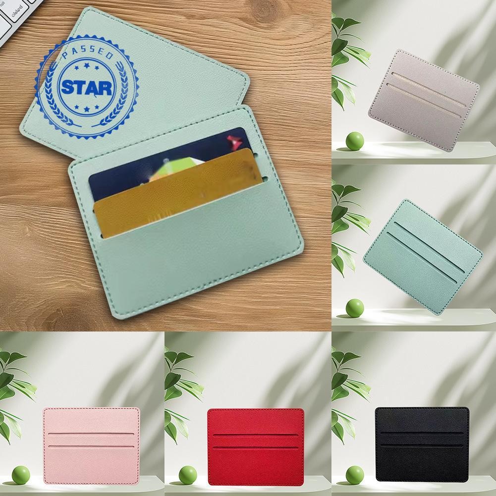 Universal Pu Leather Multi-card Slot Card Holder Ultra-thin Card Holder Portable Solid H4k2