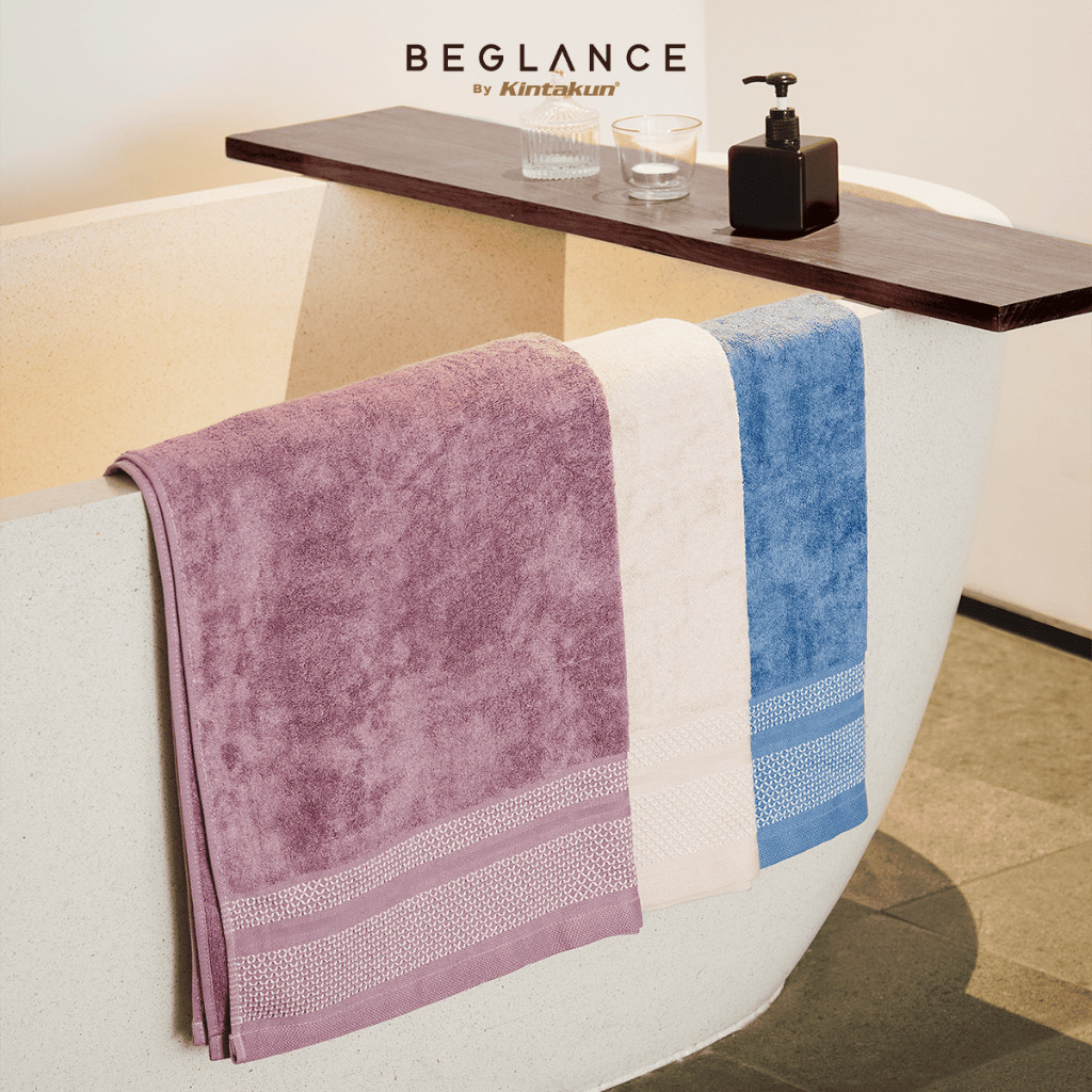 KATUN Beglancing Bamboo Cotton Bath Towel ผ้าเช็ดตัวพรีเมี่ยม ขนาด 70 x 140 ซม. 450 แกรม Eleva Motif