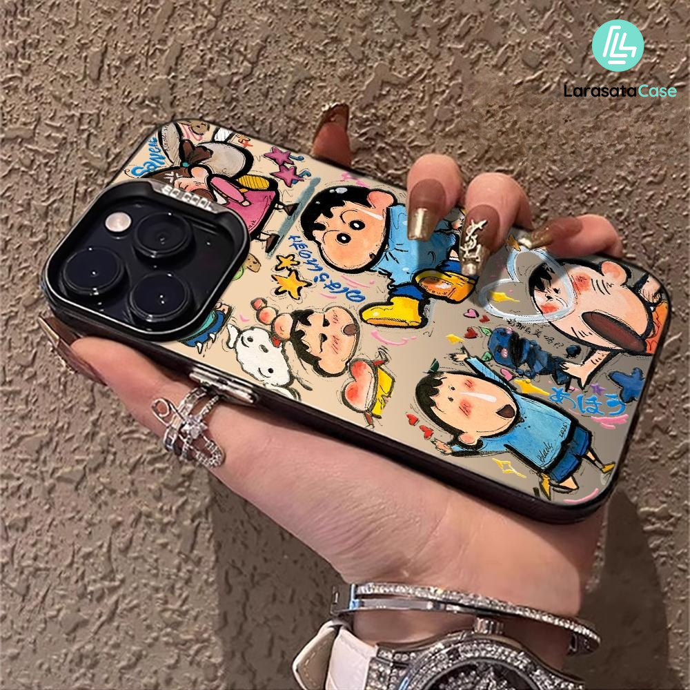 น่ารักและน่ารัก Shinchan motif เคสโทรศัพท์สําหรับ iPhone16 11 13 12ProMax 11Pro XSMax 11ProMax 11Pro