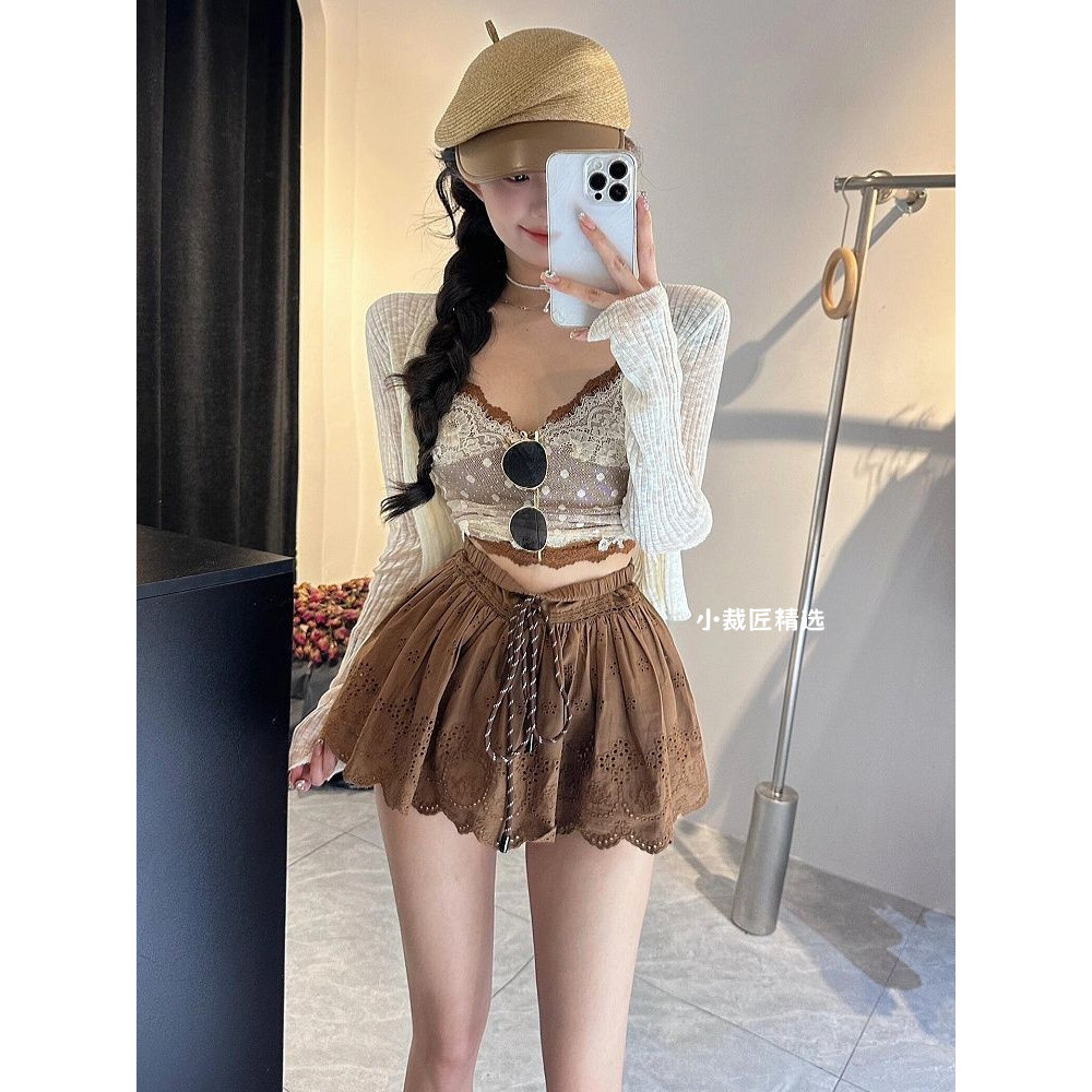 ชุดสองชิ้นแขนยาวสไตล์เกาหลี ป้องกันแสงแดดสำหรับฤดูร้อนปี 2025