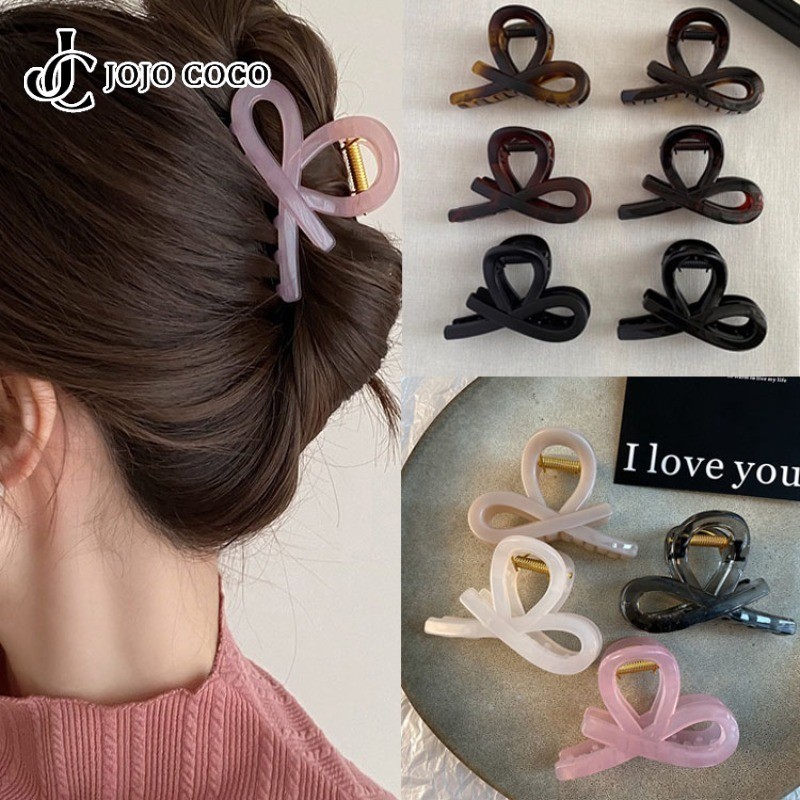 Jojo COCO Bow Hairpin สไตล์เกาหลี Simple High-End ผู้หญิงทุกวันคลิปอุปกรณ์เสริม