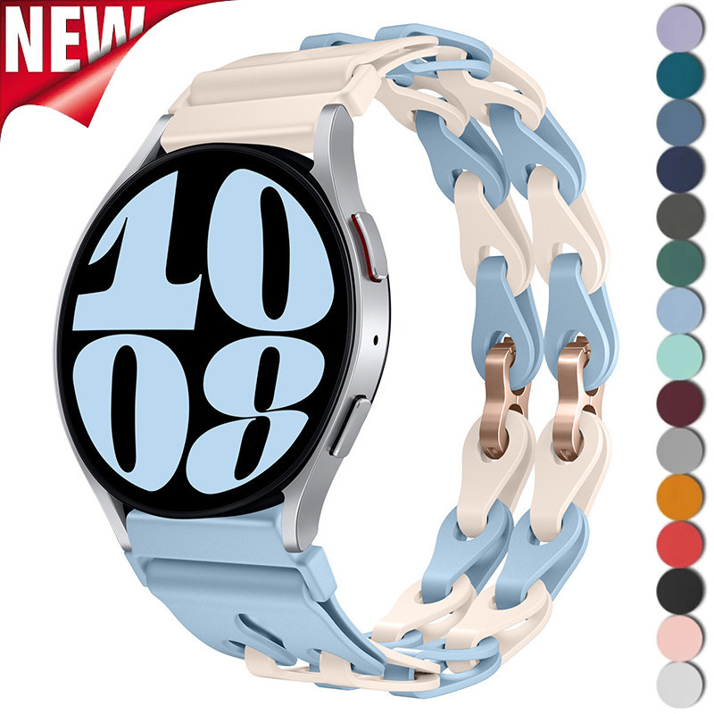 SAMSUNG 22 มม.20 มม.สําหรับSamsung Galaxy Watch 6 5 4 6classicซิลิโคนสําหรับHuawei GT4 3ProสําหรับAmazfit GTR 4/GTSสร้อยข้อมือ