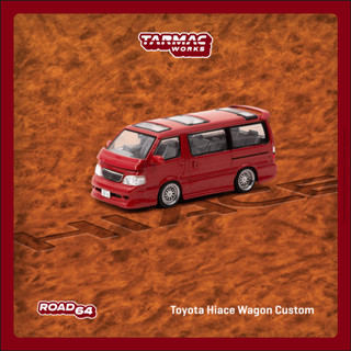 Tarmac Works 1/64 ROAD64 Toyota Hiace Wagon Custom Red T64R-…