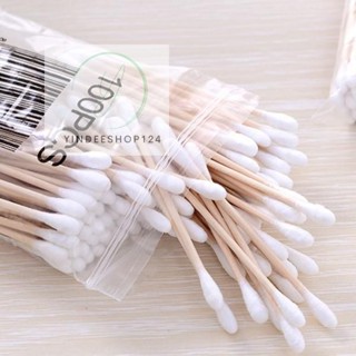 🌈🥰คอตตอนบัด สำลีก้าน สำหรับทำความสะอาดหู 100 ชิ้น  ไม้ปั่นหู…