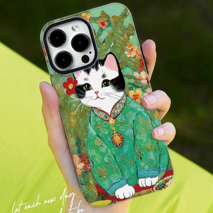 Lady Cat เคสโทรศัพท์ 2 ชั้นใช้งานร่วมกับ iPhone11 12 13 14 15 12Promax 13Promax 14plus 14Promax X XS XR กันกระแทกกันกระแทก 3FUJ