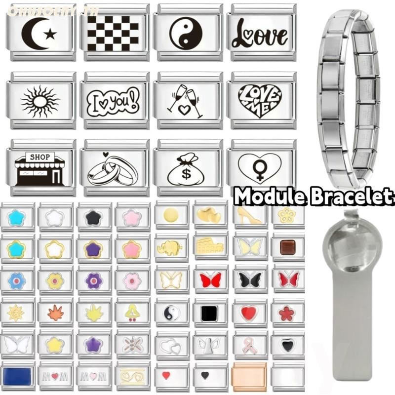 อิตาเลี่ยน Charm Links สําหรับสร้อยข้อมือ 2024 ใหม่แฟชั่นผีเสื้อ Cat Love Charm อิตาเลี่ยน Links Fit 9 มม.สร้อยข้อมือสแตนเลสเครื่องประดับ DIY ทํา