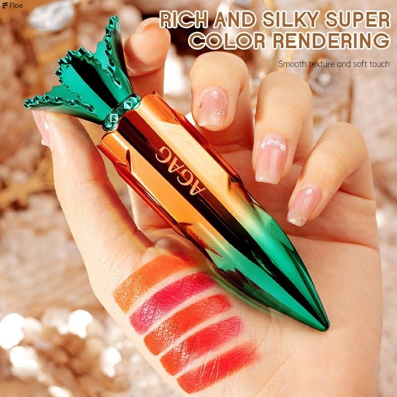 AGAG Carotene Magic ลิปสติก ลิปสติกติดทน แพกเกจแครอท 5 สีในแท่งเดียว
