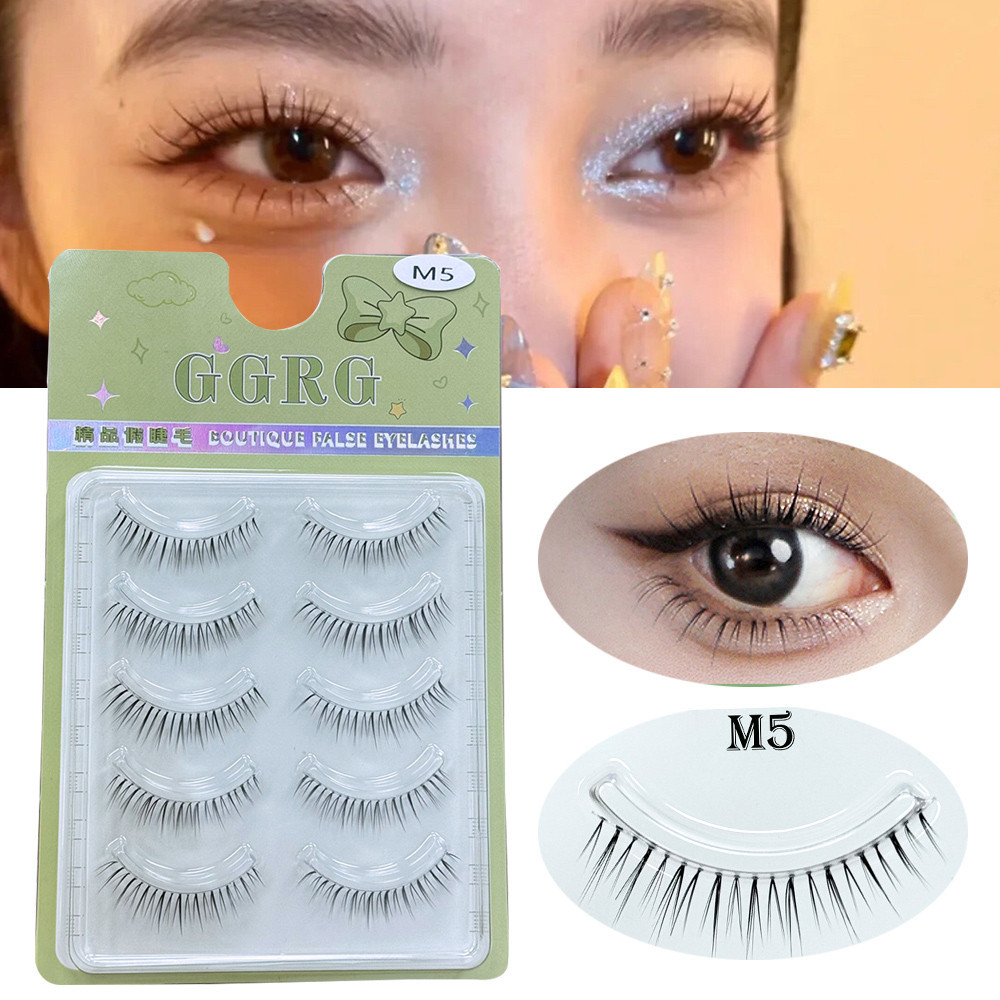 👸5 คู่ Korean Eye Makeup 3D Lash Extension ขนตาปลอมแบบใช้ซ้ําได้