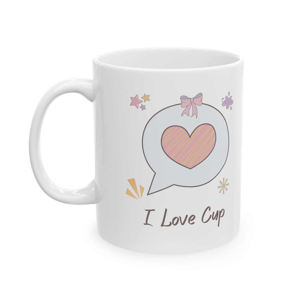 แก้วธรรมดา I Love Cup CF แก้วเซรามิค 11Oz