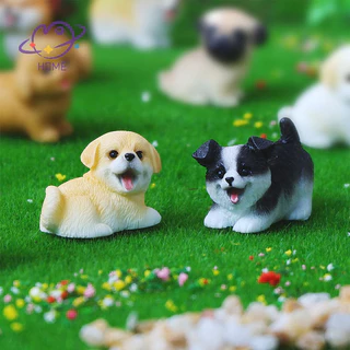 [mayhome] 1pc เรซิ่นหัตถกรรมขนาดเล็กรูปเล็กๆสําหรับ Microlandscape Fairy Garden Decor น่ารักสุนัขขนาดเล็ก Puppy สัตว์ตกแต่ง {TH}