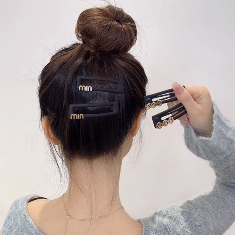 ชุด 2 แฟชั่นเกาหลี Frosted Min Duckbill คลิปด้านข้าง Bangs คลิปเครื่องประดับผม