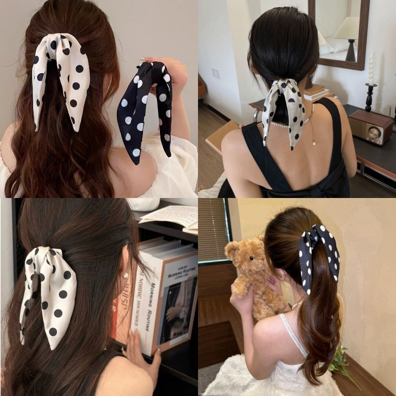 กิ๊บติดผมลายจุดเรียบง่ายแฟชั่นเกาหลีกิ๊บติดผมหรูหราสําหรับผู้หญิง