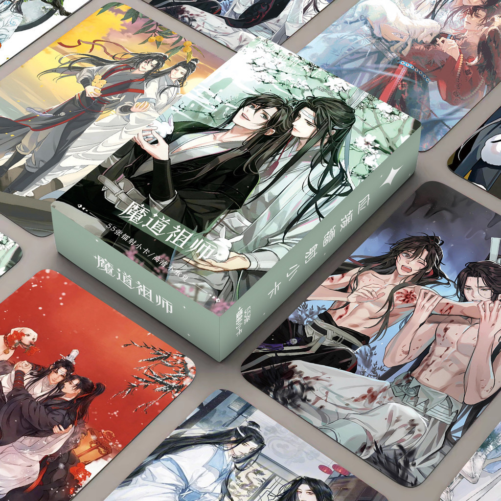 50-55pcs Manga Manhwa Roses and Champagne Hatsune Miku Heaven Official's Blessing Laser Holographic Lomo Card PAYBACK Lost in Cloud Photocards Blue Lock Hologram Postcards