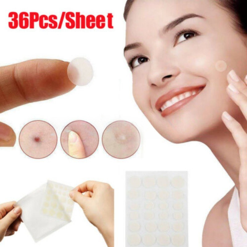 36 ชิ้น/เซ็ตที่มองไม่เห็น Hydrocolloid สิว Pimple Patch กันน้ําสิวสติกเกอร์ Anti-Infection Skin Tag Removal Patch Skin Care