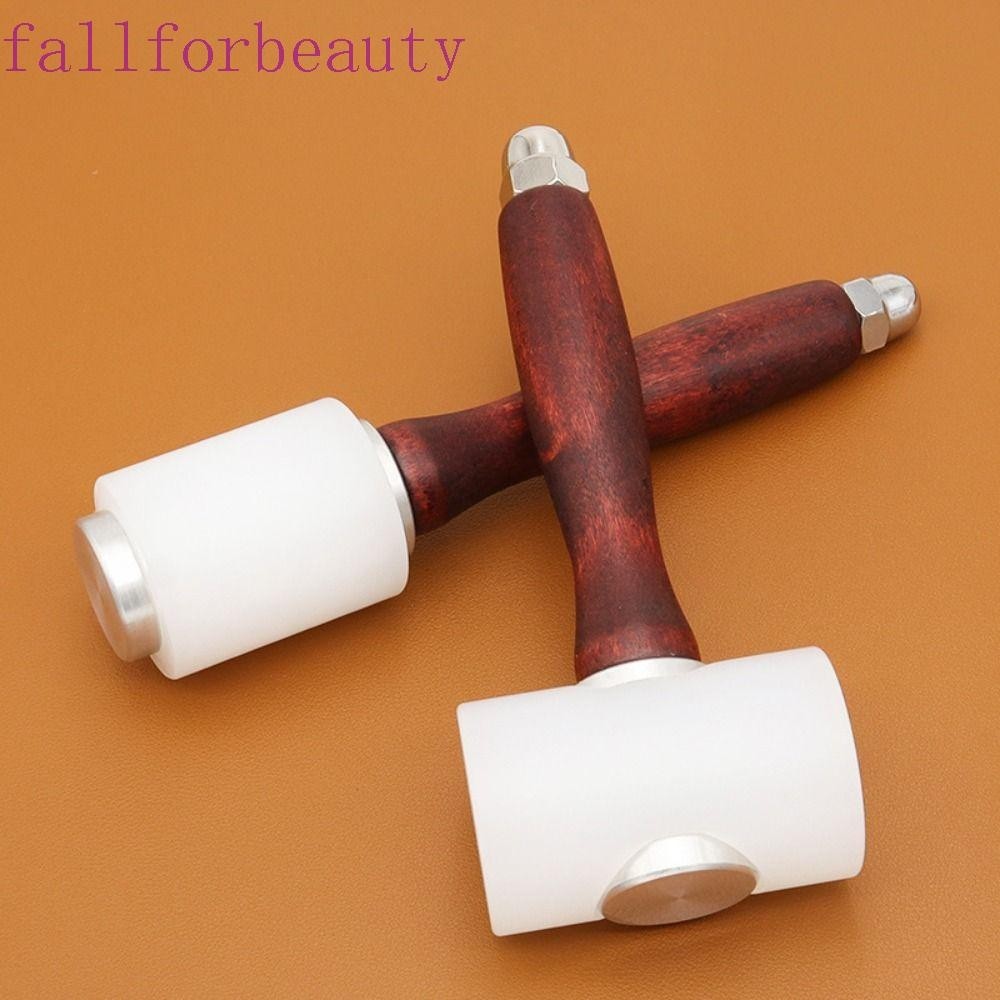 Fallforbeauty ค้อนหนังแกะสลัก, ค้อนงานฝีมือหนัง T-head ระดับมืออาชีพ, ด้ามไม้ DIY ค้อนเคาะหลายขนาดงานฝีมือ
