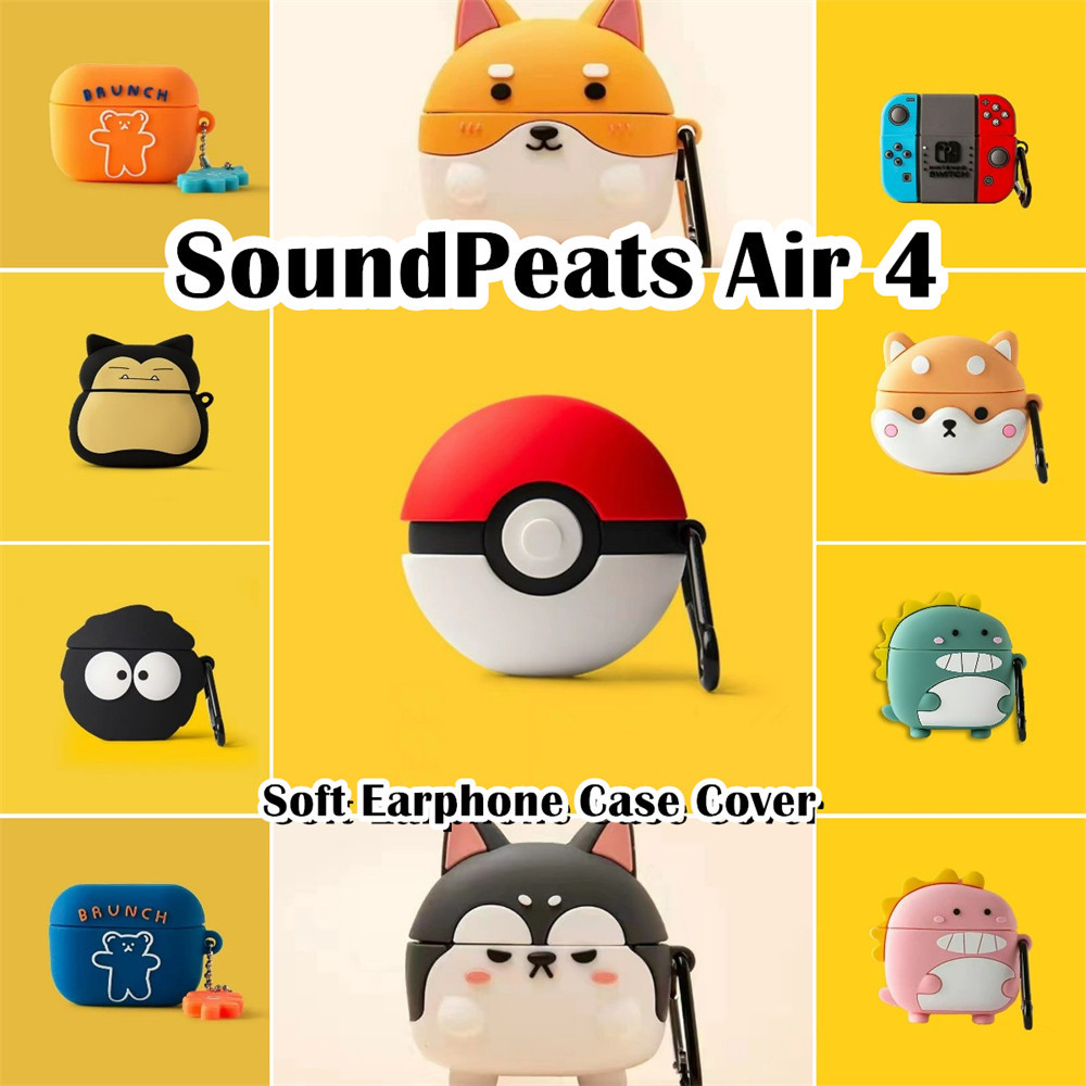 READY STOCK!นําไปใช้กับ SoundPeats Air 4 เคส Case การ์ตูนสร้างสรรค์ เคสหูฟัง ซิลิโคนนุ่ม เคสหูฟัง