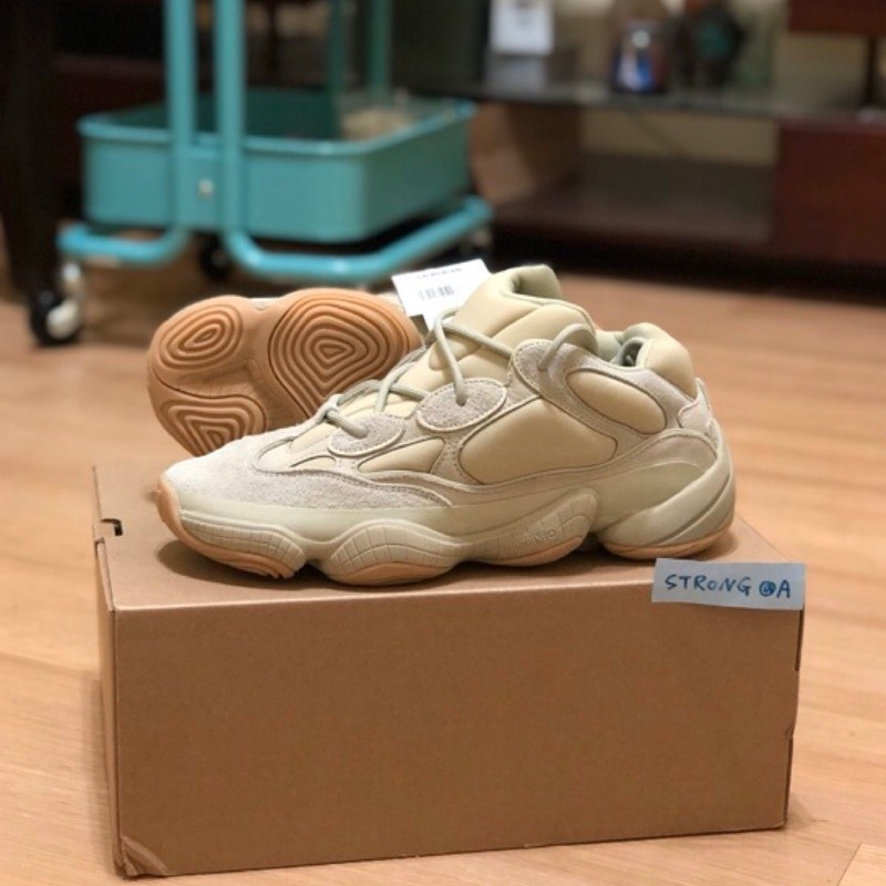 คุณภาพสูง adidas YEEZY 500 STONE Beige Coconut รองเท้า Soft Sole ผู้ชายผู้หญิงกีฬารองเท้าวิ่ง FW4839