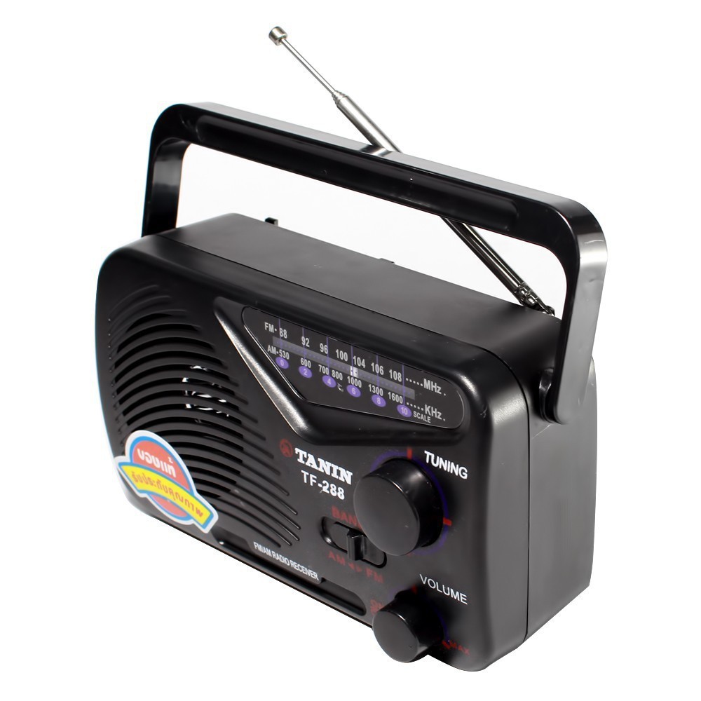 เสียงดี วิทยุธานินทร์ FM / AM TF-288 รุ่น Tanin-TF-288–05b-Song สีดำ