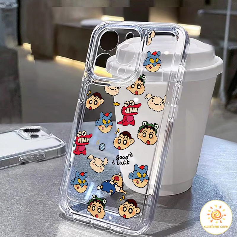 เครยอนชินจังการ์ตูนอะนิเมะเคสโทรศัพท์ 01 แบบใส ไอโฟน11 For iPhone11 12 13 14 15Pro MAX X XS 6 7 8Plus SE2020เคสโทรศัพท์