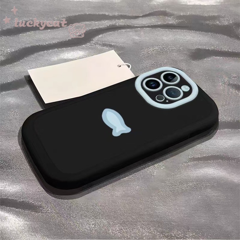 Iphone 15 14 13 12 11 Pro Max X Xr Xs Max 7 8 Plus SE2020 เคสโทรศัพท์เรียบง่ายมินิปลาคู่ฝาครอบโทรศัพท์นุ่ม