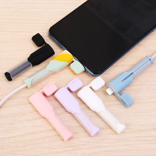 2 ชิ้น/เซ็ต Anti-Break สายฝาครอบป้องกัน - สําหรับ iOS 18W/20W, USB-A, Type-C - Universal สายไฟ Winder Protector - สายชาร์จโทรศัพท์ - สีลูกกวาด, ซิลิโคน, นุ่ม, ทนทาน