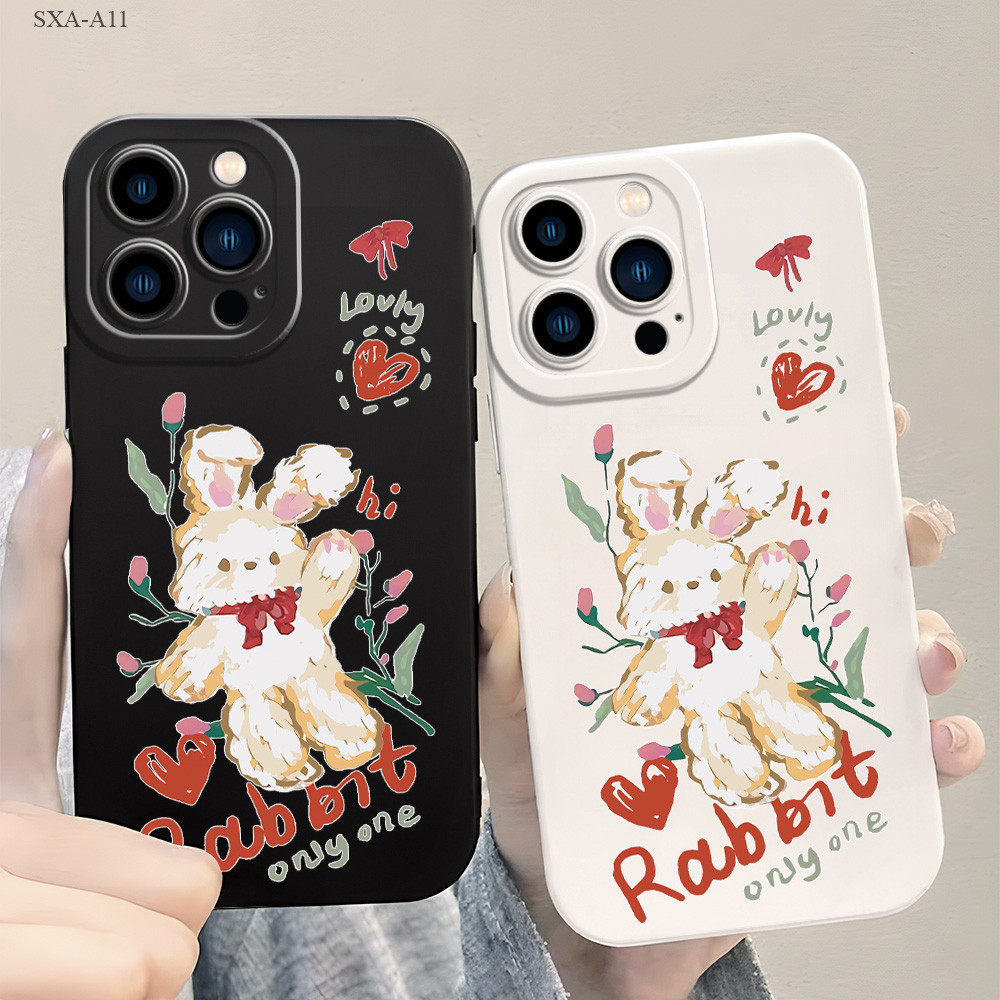Samsung Galaxy A11 A12 A13 A23 A32 A51 A71 A52 A52S A50 A50S A30S A53 A02S A03 A03S A04 4G 5G เคสซัมซุง Love Rabbit เคส