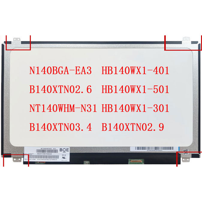 N140BGA-EA3 NT140WHM-N31 hb140s จอแสดงผล LCD 1366 Pin1 14 นิ้ว 30 พิน HB140WX11-501 b140xtn02.6 b140