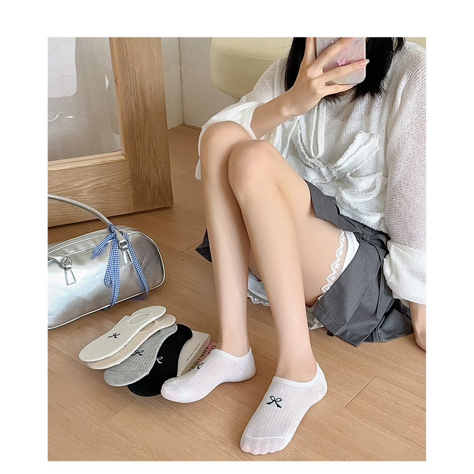 พร้อมส่ง : ถุงเท้า ข้อสั้นข้อต่ำ สีพื้น ใส่ได้ทุกโอกาส รูปที่ 7