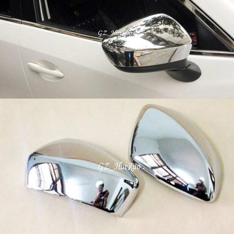 สําหรับ Mazda 6 Mazda6 ATENZA 2013 2014 2015 2016 ABS Chrome ด้านข้างกระจกมองหลังฝาครอบกระจก trim 2P