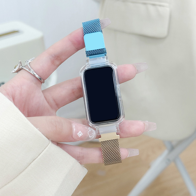 สายสแตนเลสสําหรับ Samsung Galaxy Fit 3 สมาร์ทวอท์ช Milanese Wirst Loop สร้อยข้อมือแม่เหล็กสายรัดข้อมืออุปกรณ์เสริม