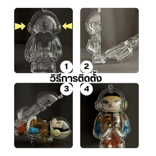 🎁พร้อมส่งจากไทย🎁Molly เคสพวงกุญแจ รูปนักบินอวกาศ 100% เคสอะคริลิคใส Space Molly 100% Ver.1& 2 & v3 ทำพวงกุญแจ