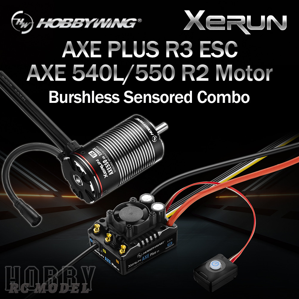 HOBBYWING XERUN AXE PLUS R3 135A ESC 540L 550 R2 มอเตอร์Brushless Sensored Combo สําหรับ 1/10 RC Crawler รถอุปกรณ์เสริม SCX10 RGT
