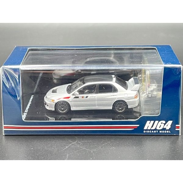 Hobby Japan 1/64 MITSUBISHI LANCER EVOLUTION 9 MR GSR JDM with Engine Display Model  COOL SILVER MET