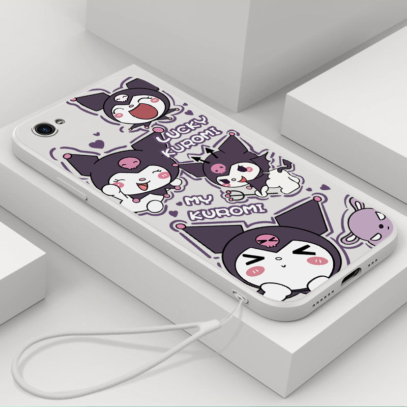 ปลอกOPPO F1s A59 A71 A71K A83 A37 A37m A37f A37fw A39 เคสโทรศัพท์การ์ตูนอะนิเมะคุโรมิความงามสําหรับสาวซิลิโคนTPU Soft Shellออกแบบใหม่กันกระแทกกรณีพร้อมเชือกเส้นเล็ก