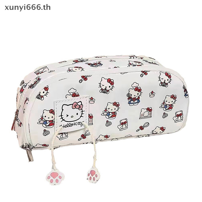 SANRIO อุปกรณ์เสริมกระเป๋า # น่ารักความจุขนาดใหญ่กระเป๋าเก็บของ ซานริโอ สวัสดี คิตตี้ กล่องดินสออะนิเมะ น่ารัก โปชาโค หลายชั้น กระเป๋าปากกา การ์ตูนเครื่องเขียนของขวัญ .