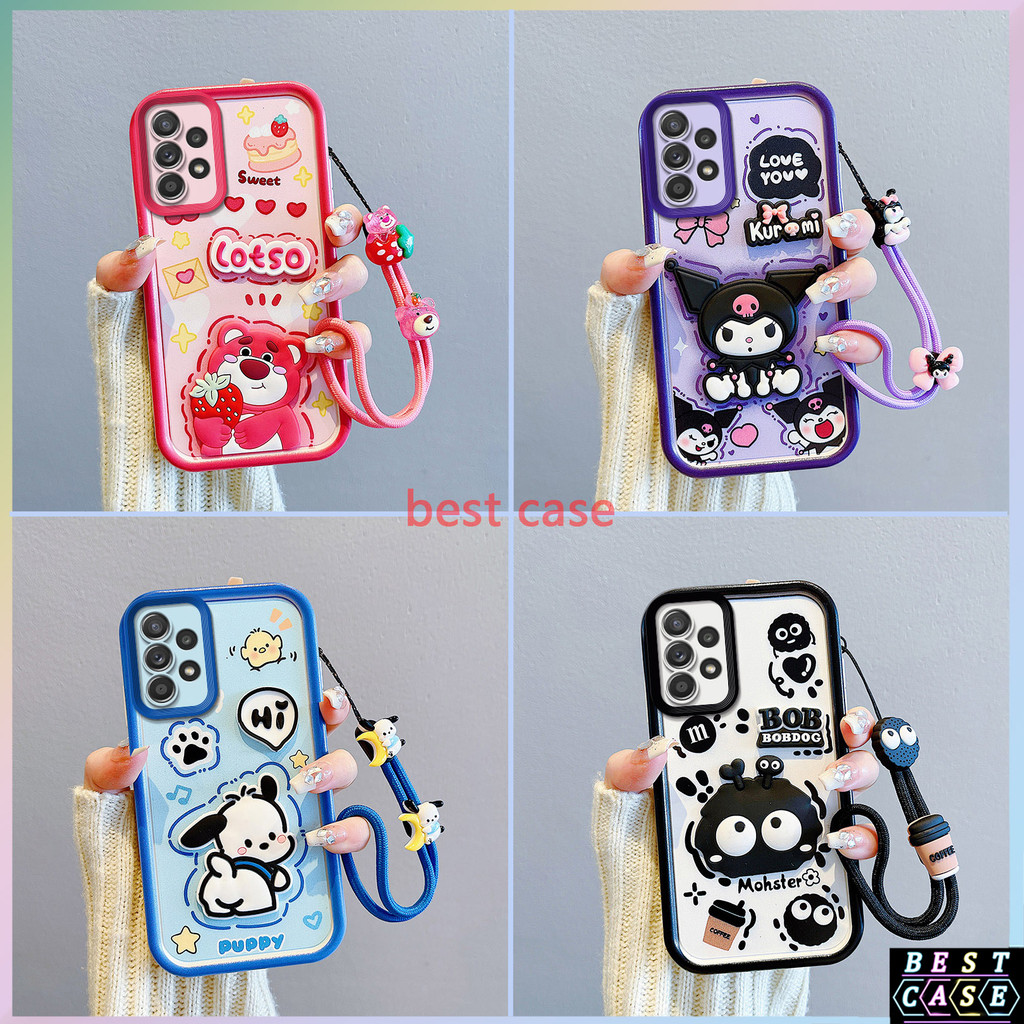 เคส Samsung A33 5G เคส Strawberry Bear Kuromi การ์ตูนสามมิติรูปตุ๊กตาน่ารักเคสโทรศัพท์นุ่ม BB-TYGZ