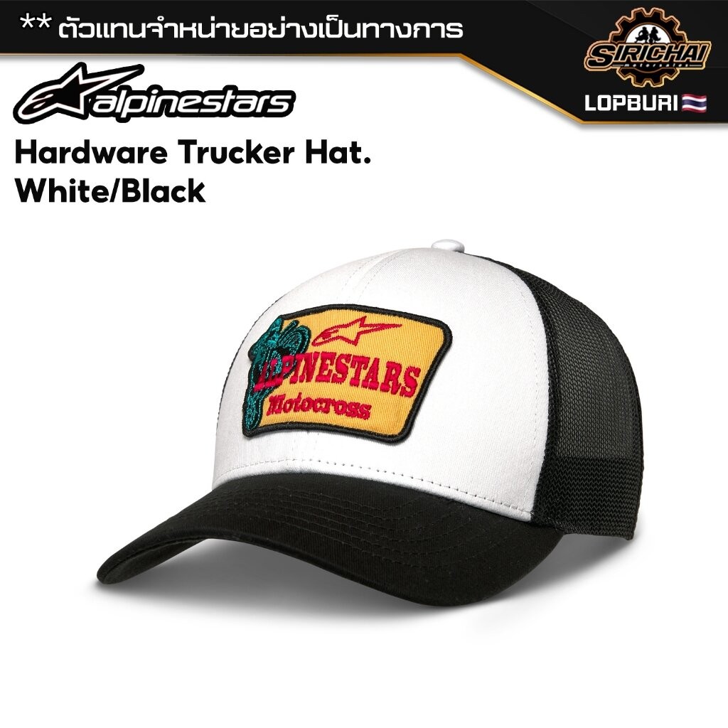 หมวกแก๊ป Alpinestars Hardware Trucker Hat / White/Black / One Size ของแท้ 100%