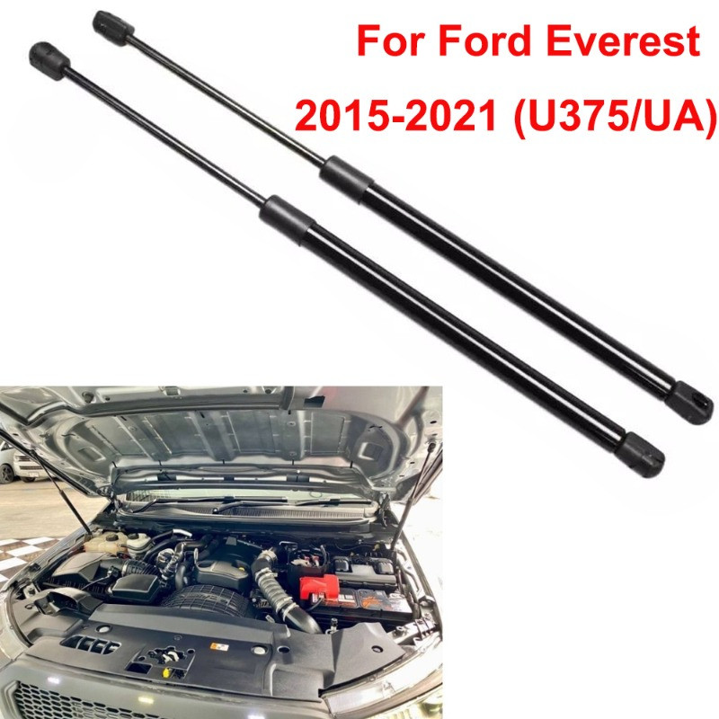 Hys 2PCS ด้านหน้า Hood Lift สนับสนุน Struts สําหรับ 2015 2016 2017 2018 2019 2020 2021 Ford Ranger Ford Everest 2nd (U375/UA) แก๊สสปริงs Bonnet โช้คอัพ Damper Prop Rod Bar