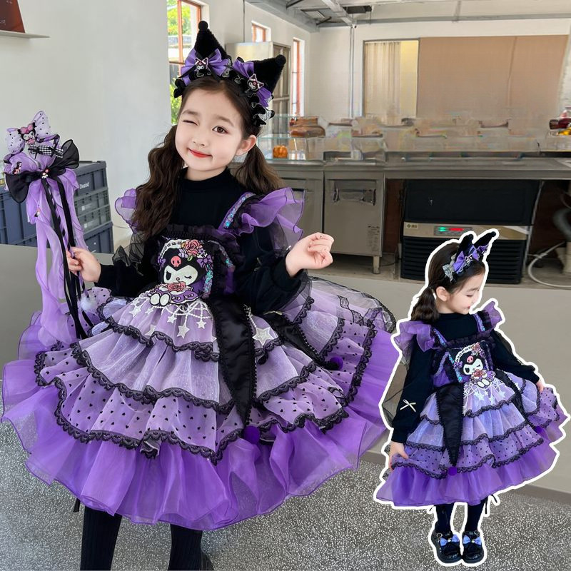 ชุด Kuromi Lolita สไตล์เจ้าหญิง สำหรับcosplay ออกแบบให้น่ารักและอบอุ่นในหน้าหนาว