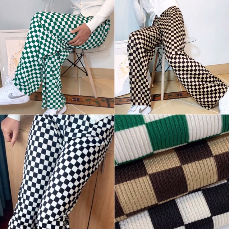 YY26 ขายาวอัดพลีท ผ้าอัดพลีท ตัวใหญ่ ขากว้าง ใส่สบาย ลายพาสเทล
