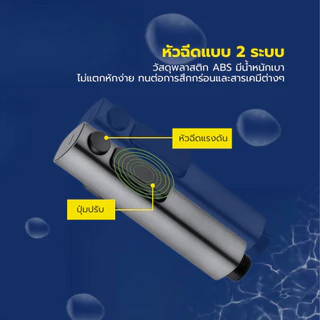 GlobalHouse Verno ชุดสายฉีดชำระ แบบ 2 ระบบ รุ่น 6FXQ028-3P ขนาด 3.3x134x2.9 ซม. สีเทากันเมทัล สินค้าของแท้คุณภาพดี