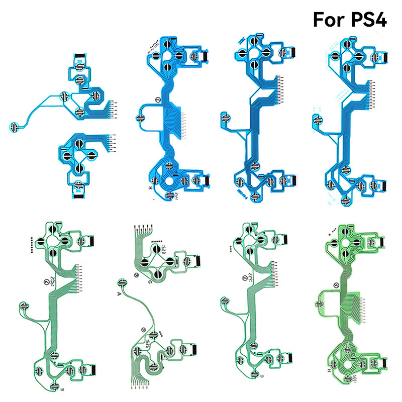 1 ชิ้นปุ่มริบบิ้นแผงวงจรสําหรับ Sony PS4 Dualshock 4 Pro Slim Controller ฟิล์มนําไฟฟ้าปุ่มกด flex สาย PCB