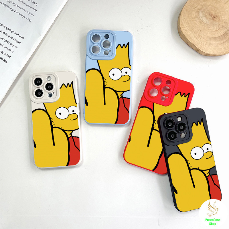 COD-ในไทย เคสคู่รัก ครอบครัวซิมป์สัน น่ารัก ดูถูกคุณ สําหรับiPhone 7 8 X 11 12 13 14 15 เคสเลนส์มุมขวา กันกระแทก Unisex