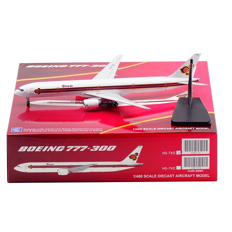 คอลเลกชันสําหรับผู้ใหญ่ 1: 400 Thai Airlines B777-300 HS-TKE โมเดลเครื่องบินโลหะผสมโบอิ้ง