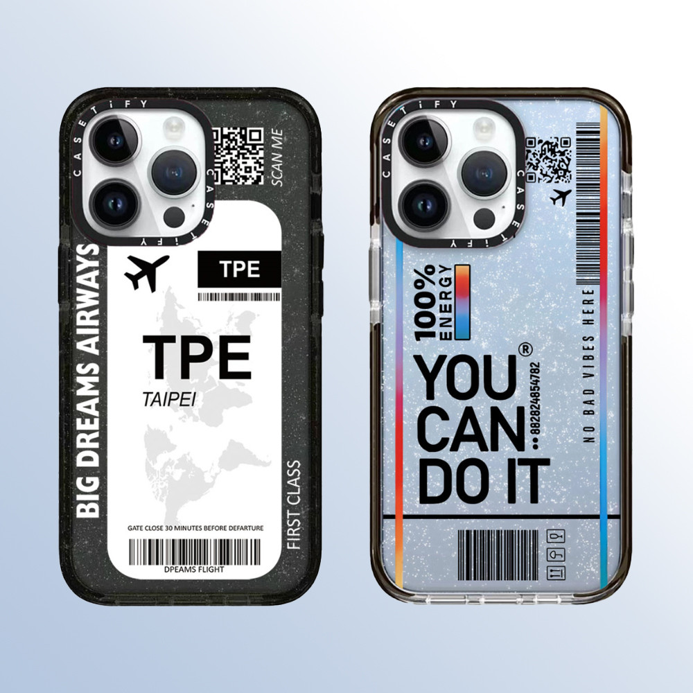 Casetify เคสโทรศัพท์ TPU เงาคุณภาพสูงเหมาะสําหรับ iPhone 15 Pro Max 14 Pro Max 13 Pro Max 15 Pro 14 Pro 13 Pro 12 Pro 11 แฟชั่นป้องกันการตกปกอ่อนตั๋วเครื่องบิน