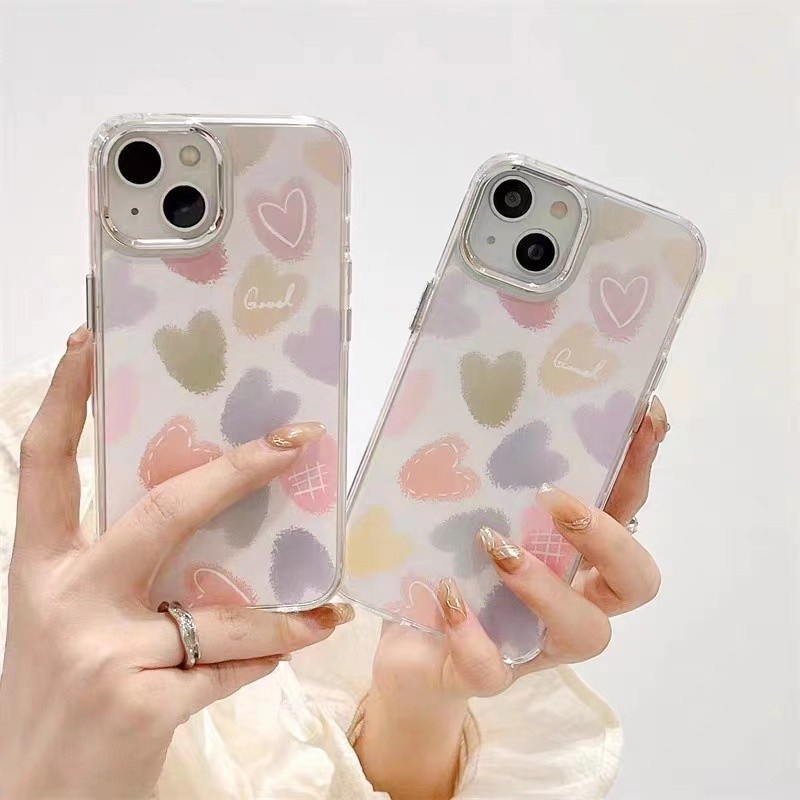 กระจกแต่งหน้านุ่มโปร่งใสกรณี Anti-Fall เคสโทรศัพท์สําหรับ iPhone 16 Promax 15 Promax 12 13 Mini 14plus 11 Pro Max X XS XR XS Max 7 8 plus Se2020