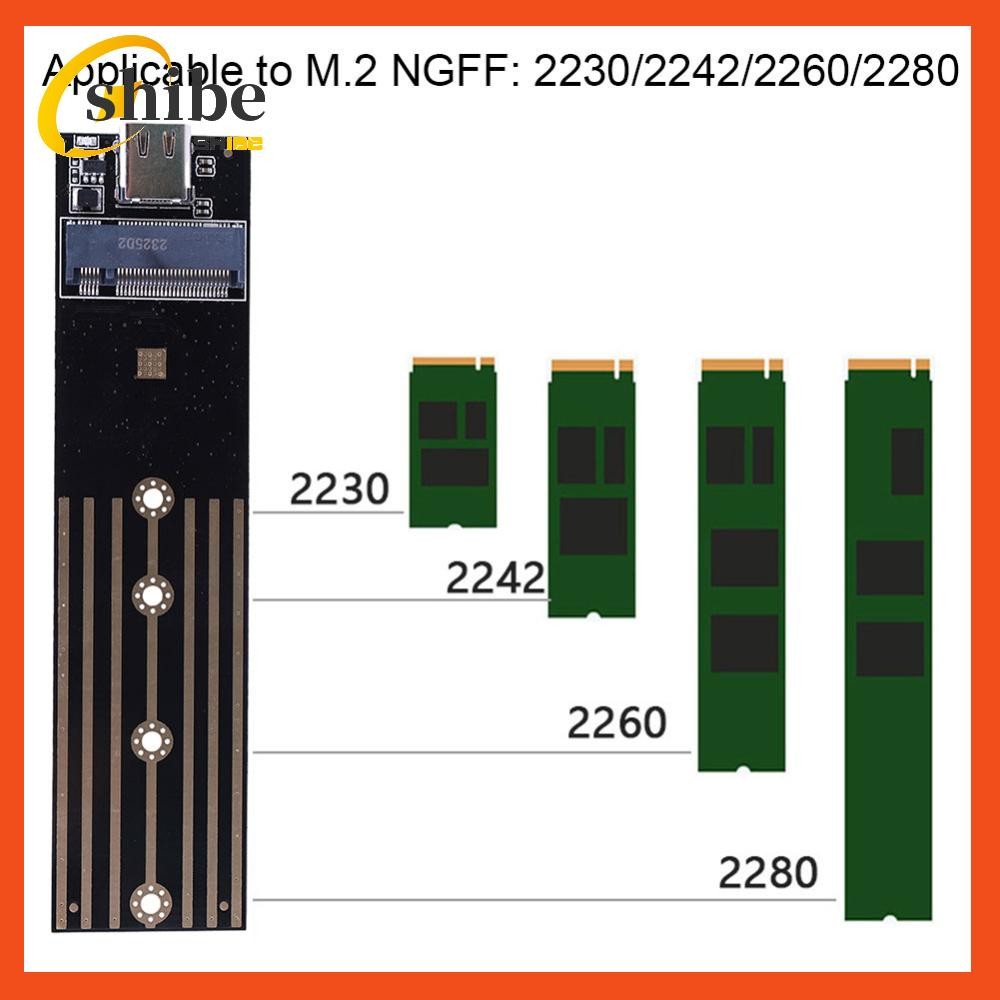 [shibell01.th] อะแดปเตอร์แปลง M.2 เป็น USB 3.1 Type C SATA/NVME สําหรับ 2230 2240 2260 2280 M2 SSD