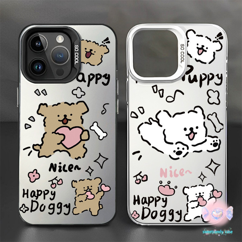 (จัดส่งภายในประเทศ) สำหรับ iPhone11 12 13 14 15Pro MAX X XR XS 7 8Plus SE2020 น่ารัก การ์ตูน กอดหัวใจ ลูกสุนัข เคสไอโฟน