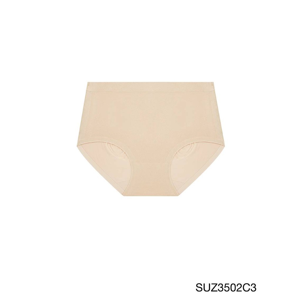 Sabina Panty Zone Seamless Fit Seamless Series กางเกงในทรงเอวสูงปานกลาง รหัส SUZ3502C3 - สีเนื้อเข้ม